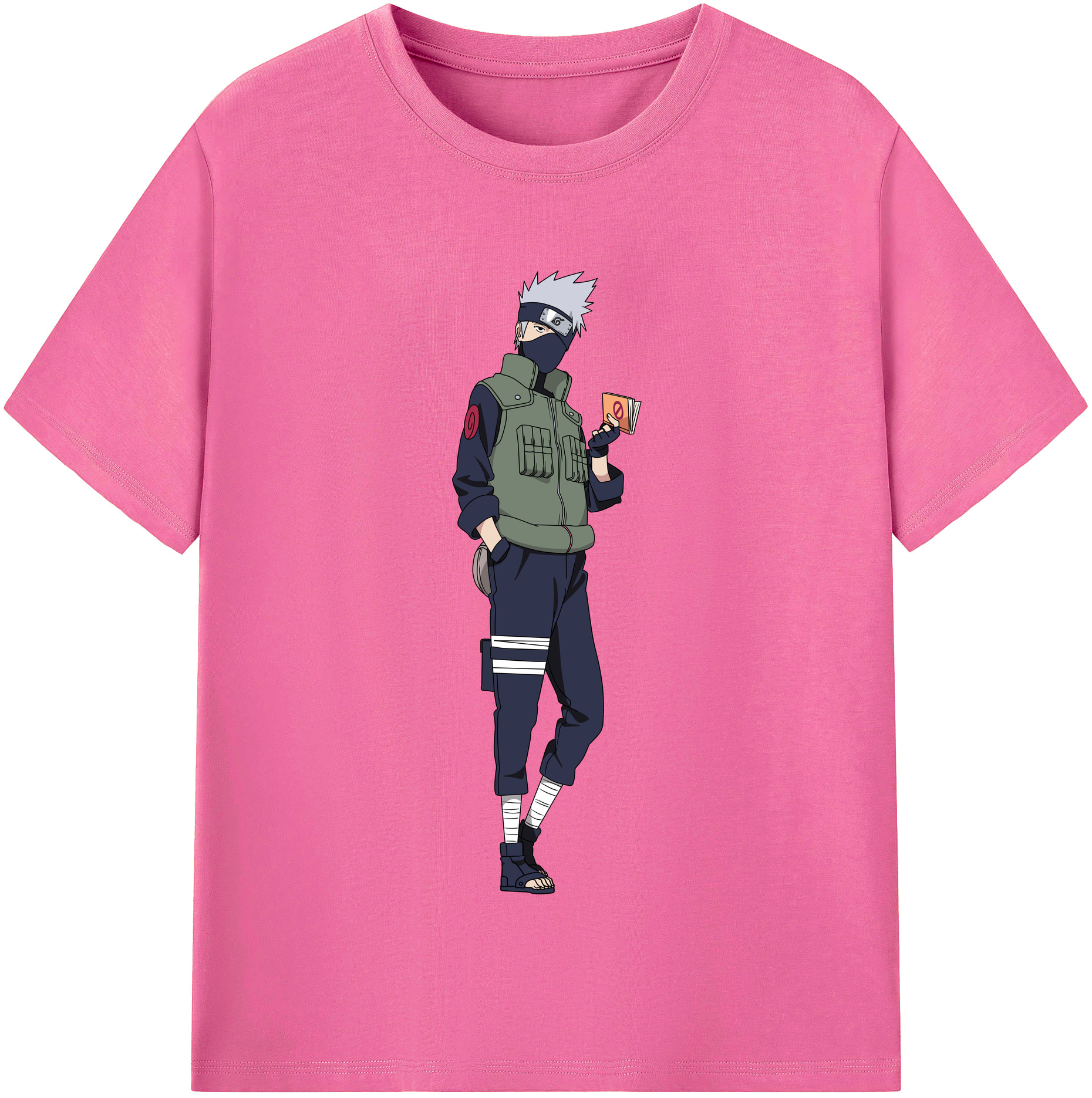 （画像用） NARUTO -ナルト- はたけ カカシ Hatake Kakashi レディースカジュアルプリントTシャツ（綿100％）